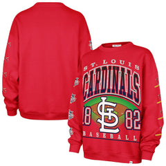 St. Louis Cardinals Women's Trendy Team Go Big Oversized Sweatshirt - Red | 47 brand
