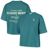 Milwaukee Brewers Women's Contemporary Basics Leon City T-Shirt - Teal | 47 brand