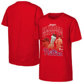 Bryce Harper Philadelphia Phillies Outerstuff Youth Triple Player Graphic T-Shirt - Red