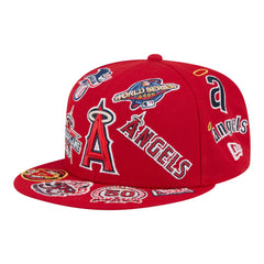 Los Angeles Angels All Over 59FIFTY Fitted Hat - Red | New Era