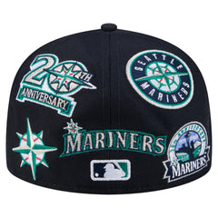 Seattle Mariners All Over 59FIFTY Fitted Hat - Navy | New Era