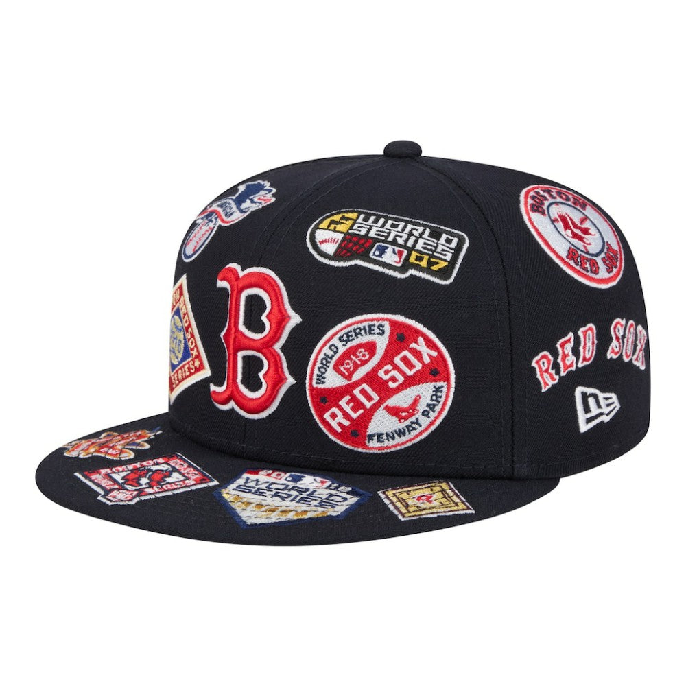 Boston Red Sox All Over 59FIFTY Fitted Hat - Navy | New Era