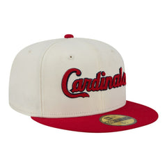 St. Louis Cardinals Two-Tone Stitch 59FIFTY Fitted Hat - Cream | New Era