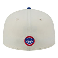 Chicago Cubs Two-Tone Stitch 59FIFTY Fitted Hat - Cream | New Era