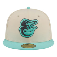 Baltimore Orioles Two-Tone Color Pack 59FIFTY Fitted Hat - Light Beige/Turquoise | New Era