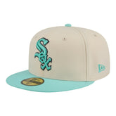 Chicago White Sox Two-Tone Color Pack 59FIFTY Fitted Hat - Light Beige/Turquoise | New Era