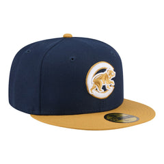 Chicago Cubs Two-Tone Color Pack 59FIFTY Fitted Hat - Navy/Khaki | New Era