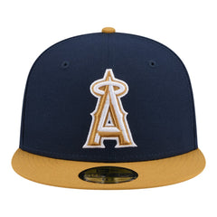Los Angeles Angels Two-Tone Color Pack 59FIFTY Fitted Hat - Navy/Khaki | New Era