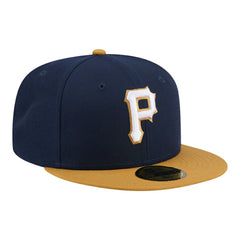 Pittsburgh Pirates Two-Tone Color Pack 59FIFTY Fitted Hat - Navy/Khaki | New Era