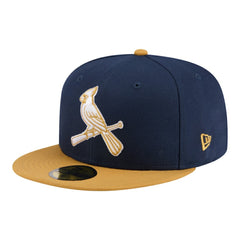St. Louis Cardinals Two-Tone Color Pack 59FIFTY Fitted Hat - Navy/Khaki | New Era