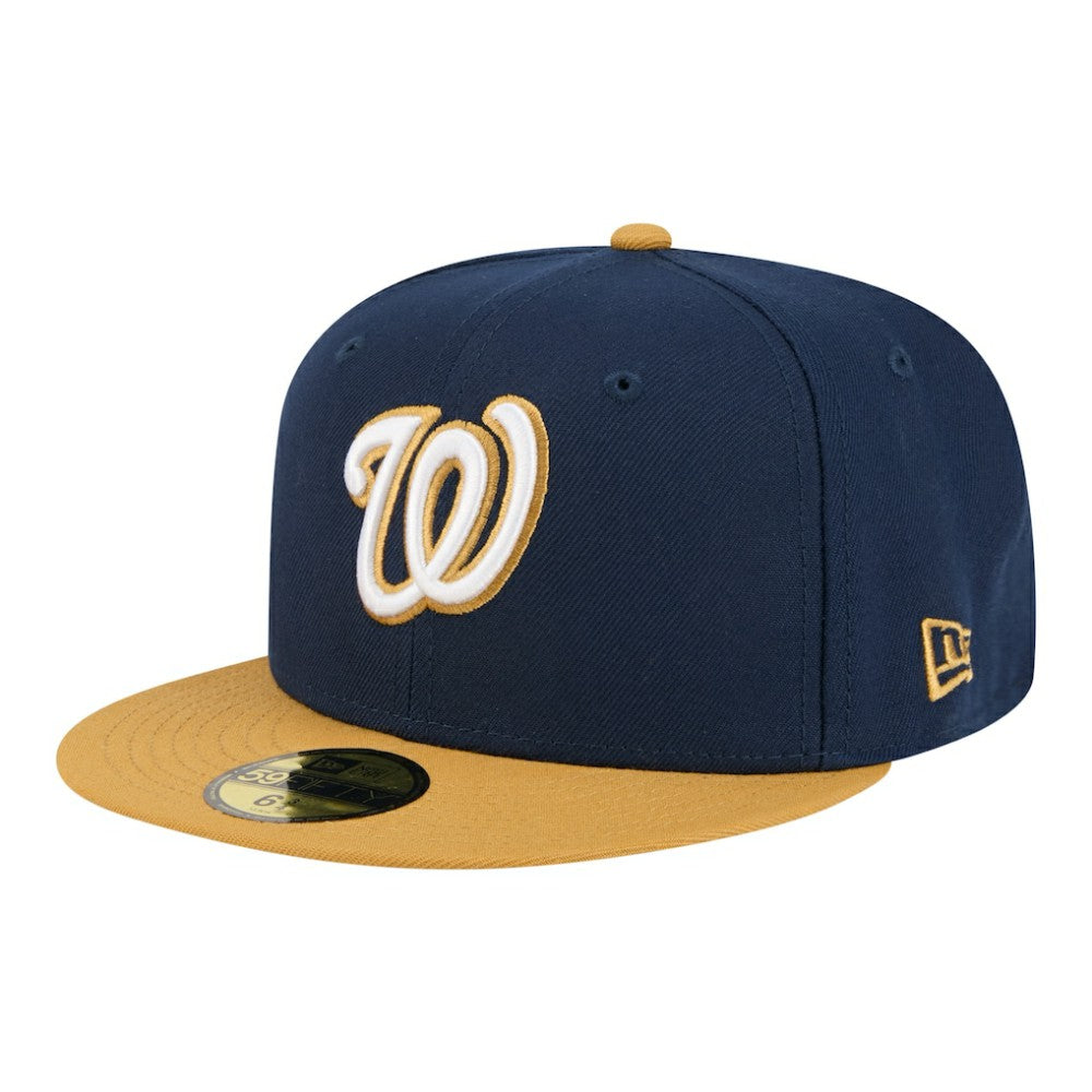 Washington Nationals Two-Tone Color Pack 59FIFTY Fitted Hat - Navy/Khaki | New Era