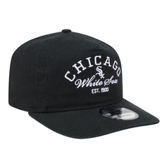 Chicago White Sox Stacked 19TWENTY Adjustable Hat - Black | New Era