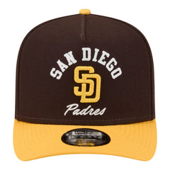 San Diego Padres Arched A-Frame 9FIFTY Adjustable Hat - Brown/Gold | New Era