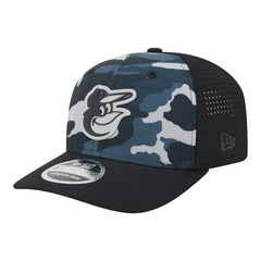 Baltimore Orioles Tonal Camo 9SEVENTY Stretch-Snap Hat - Black | New Era