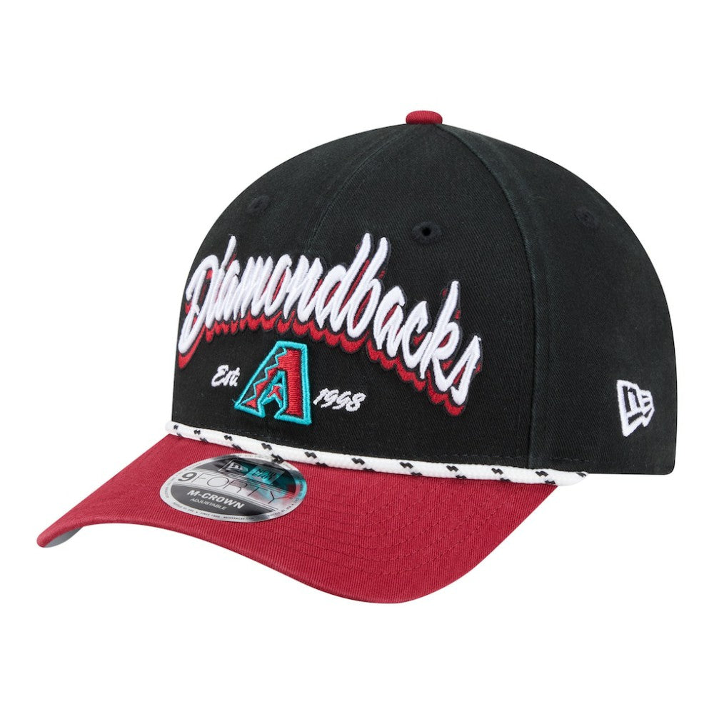 Arizona Diamondbacks Team Loyal 9FORTY M-Crown Adjustable Hat - Black/Red | New Era