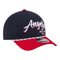Los Angeles Angels Team Loyal 9FORTY M-Crown Adjustable Hat - Navy/Red | New Era