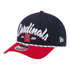 St. Louis Cardinals Team Loyal 9FORTY M-Crown Adjustable Hat - Navy/Red | New Era