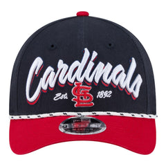 St. Louis Cardinals Team Loyal 9FORTY M-Crown Adjustable Hat - Navy/Red | New Era