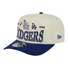 Los Angeles Dodgers Throwback Tri-Hit A-Frame 9FIFTY Adjustable Hat - Cream | New Era