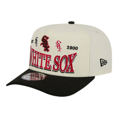 Chicago White Sox Throwback Tri-Hit A-Frame 9FIFTY Adjustable Hat - Cream | New Era