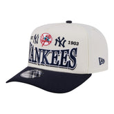 New York Yankees Throwback Tri-Hit A-Frame 9FIFTY Adjustable Hat - Cream | New Era