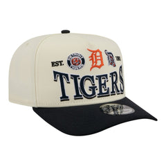 Detroit Tigers Throwback Tri-Hit A-Frame 9FIFTY Adjustable Hat - Cream | New Era