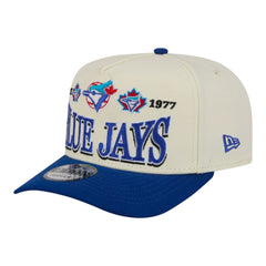 Toronto Blue Jays Throwback Tri-Hit A-Frame 9FIFTY Adjustable Hat - Cream | New Era