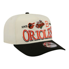 Baltimore Orioles Throwback Tri-Hit A-Frame 9FIFTY Adjustable Hat - Cream | New Era