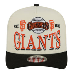 San Francisco Giants Throwback Tri-Hit A-Frame 9FIFTY Adjustable Hat - Cream | New Era