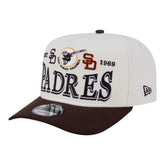 San Diego Padres Throwback Tri-Hit A-Frame 9FIFTY Adjustable Hat - Cream | New Era