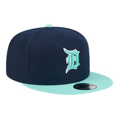 Detroit Tigers 2-Tone Color Pack 9FIFTY Snapback Hat - Navy/Turquoise | New Era