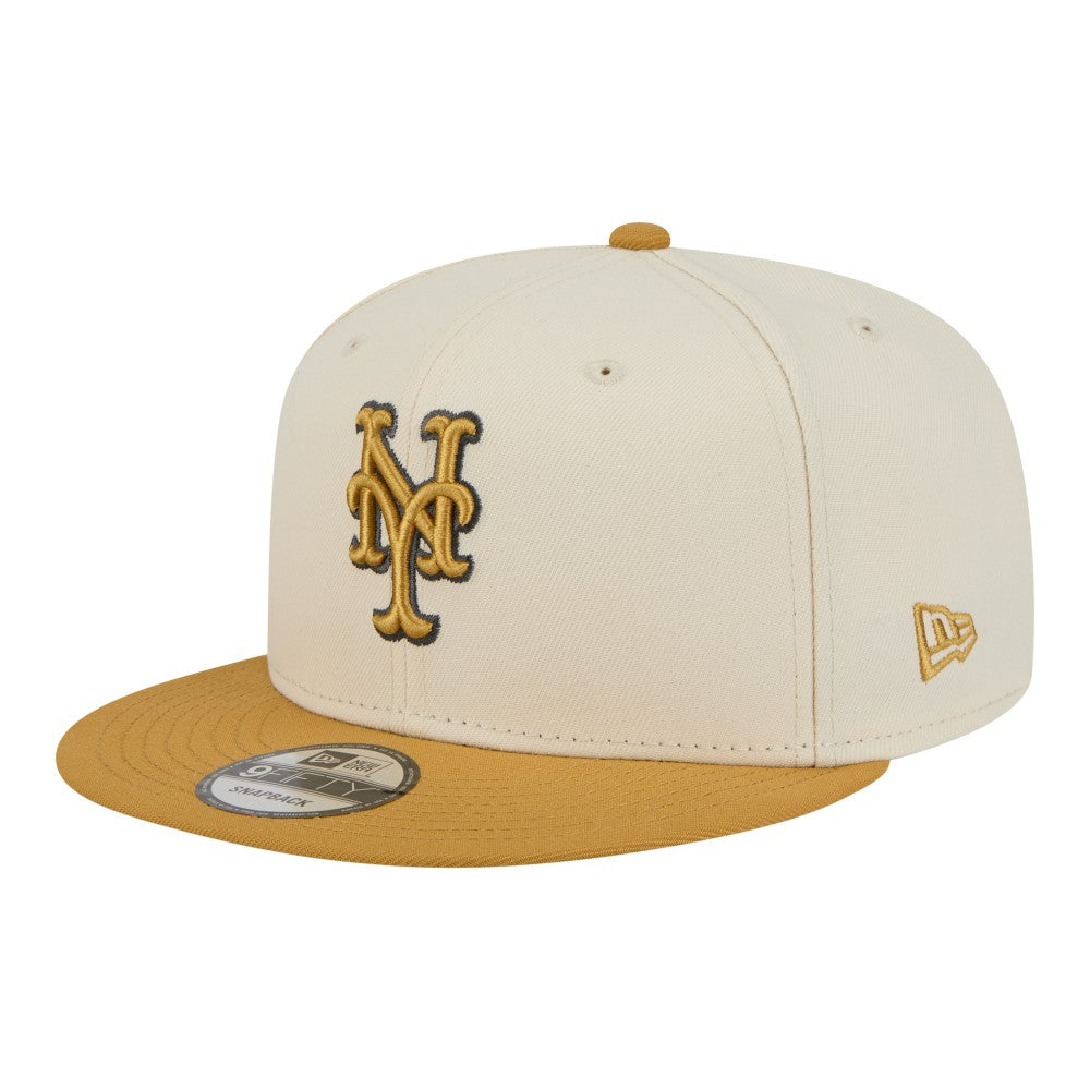 New York Mets Two-Tone Color Pack 9FIFTY Snapback Hat - Light Beige/Khaki | New Era