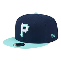 Pittsburgh Pirates Two-Tone Color Pack 9FIFTY Snapback Hat - Navy/Turquoise | New Era