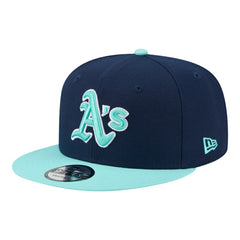 Athletics Two-Tone Color Pack 9FIFTY Snapback Hat - Navy/Turquoise | New Era
