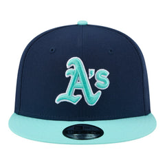 Athletics Two-Tone Color Pack 9FIFTY Snapback Hat - Navy/Turquoise | New Era