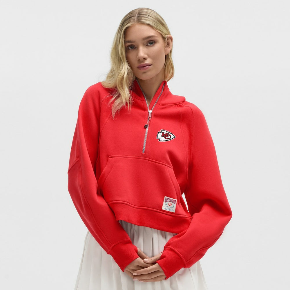 Kansas City Chiefs lululemon Women's Scuba Oversized Half-Zip Hoodie - True Red outlet