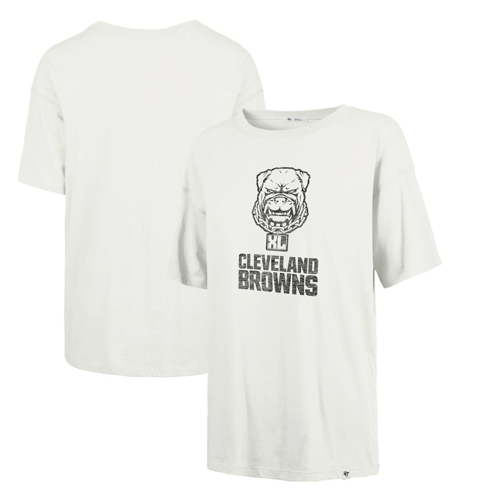 Cleveland Browns '47 Women's Dawg Pound XL Premier Sadie Oversized T-Shirt - Cream online