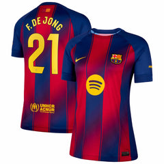 Frenkie de Jong Barcelona Women's 2025/26 Home Replica Jersey - Navy | Nike sale