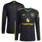 Manchester United 2025/26 Third Replica Long Sleeve Jersey - Black | Adidas for sale