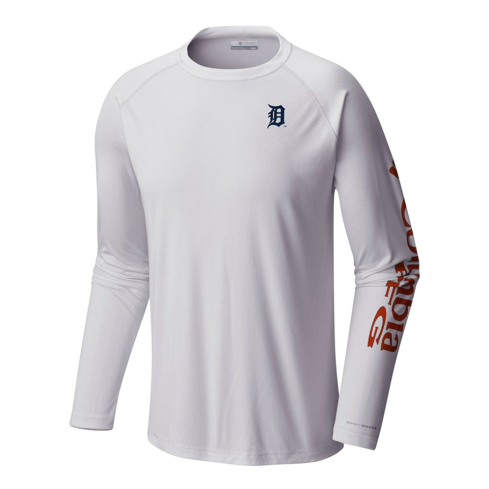 Detroit Tigers Terminal Tackle Long Sleeve Shirt - White | Columbia