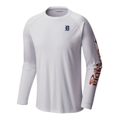 Detroit Tigers Terminal Tackle Long Sleeve Shirt - White | Columbia
