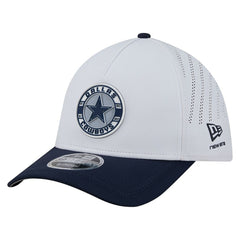 Dallas Cowboys New Era Patch 39THIRTY A-Frame M-Crown Perforated Flex Hat - White/Navy sale
