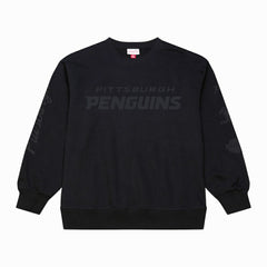 Pittsburgh Penguins Mitchell & Ness Phantom Fleece Crew Neck Sweatshirt Black