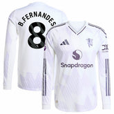 Bruno Fernandes Manchester United 2025/26 Away Long Sleeve Player Jersey - White | Adidas outlet