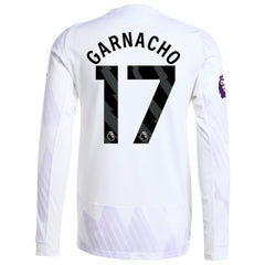 Alejandro Garnacho Manchester United 2025/26 Away Long Sleeve Player Jersey - White | Adidas online
