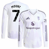 Mason Mount Manchester United 2025/26 Away Long Sleeve Player Jersey - White | Adidas for sale