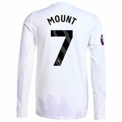 Mason Mount Manchester United 2025/26 Away Long Sleeve Player Jersey - White | Adidas for sale