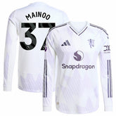 Kobbie Mainoo Manchester United 2025/26 Away Long Sleeve Player Jersey - White | Adidas for sale