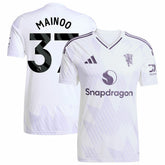 Kobbie Mainoo Manchester United 2025/26 Away Replica Player Jersey - White | Adidas for sale