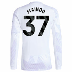 Kobbie Mainoo Manchester United 2025/26 Away Replica Long Sleeve Player Jersey - White | Adidas outlet